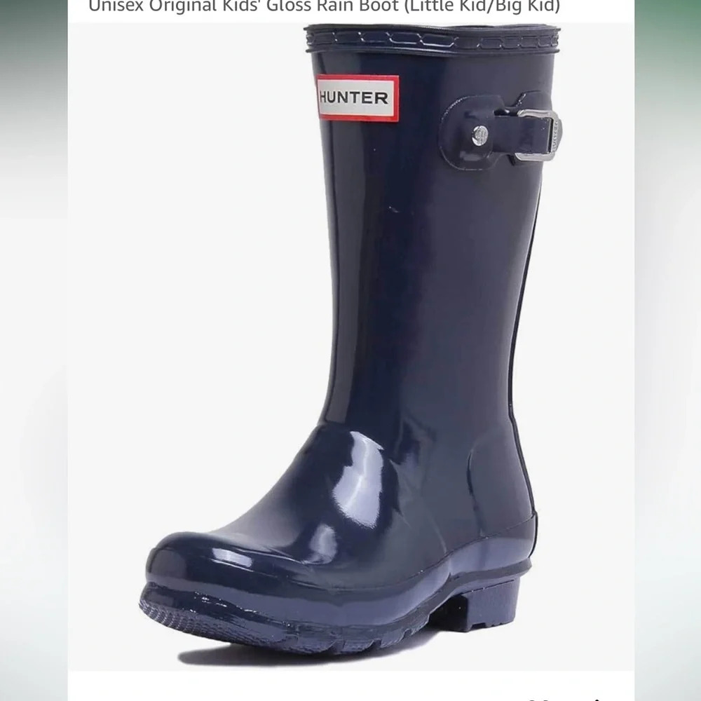 Hunter Original Tall High Gloss Rain Boots in Navy